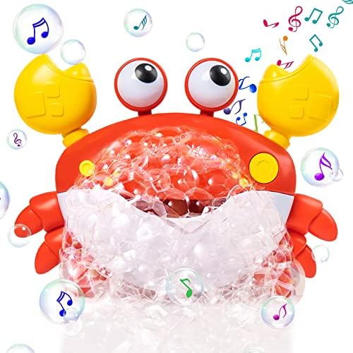 ZHENDUO Bubble Crab Bath Toys, Automatic Bubble Maker Baby Bath Toys for Toddlers, Bubble Bathtub Toys with Music, Bubble Machine Toddlers Bath Toys for Kids (Crab-2)