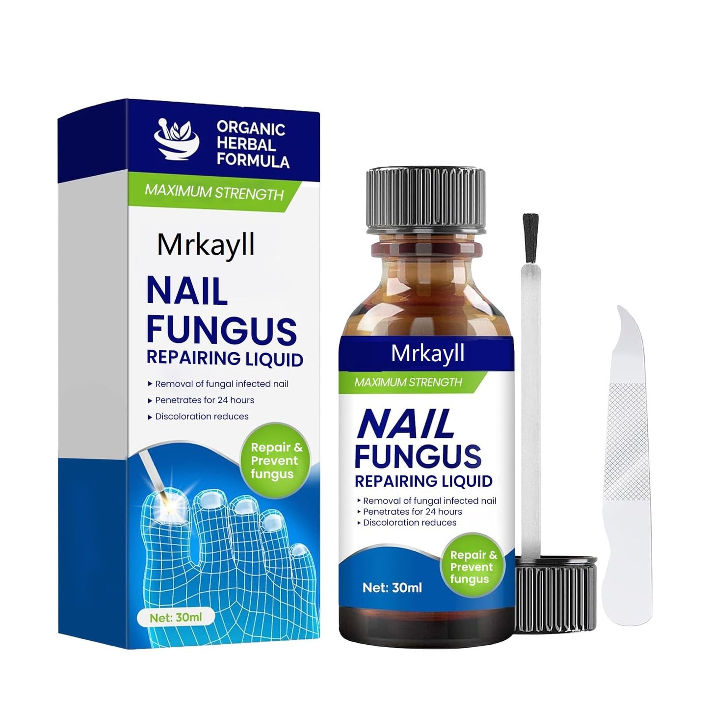 Toenail Fungus Treatment Extra Strength,Toenail Fungus Treatment For Toenail Or Fingernail,Nail Fungus Treatment for Athletes Foot, Thick, Broken, Discolored & Damaged Nail - Safely and Gently-30Ml