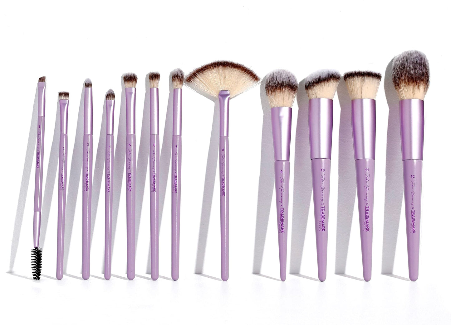 Trademark Beauty The Essentials Makeup Brush Collection by Tobi Henney, Makeup Brushes for Eyes, Face, and Lips, 12-Piece Set