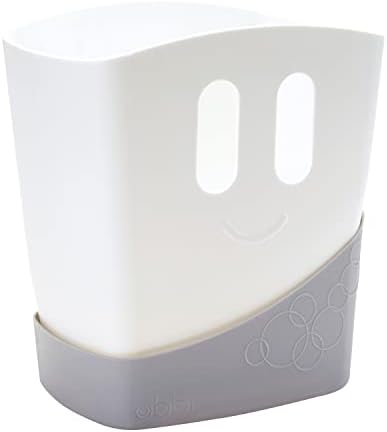 Ubbi Freestanding Bath Toy Organizer Bath Caddy with Removable Drying Bin and Scoop for Toddlers and Baby, Gray