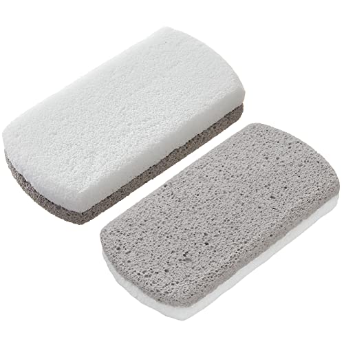 ZenToes Pumice Stones for Feet, Hands and Body - Hard Callus Remover, Exfoliator and Scrubber to Remove Dead Skin for Home Pedicure - 2 Count (Gray)