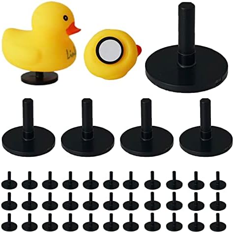 TEYOUYI 40pcs Duck Plug - Rubber Duck Mount,Flock Locker Rubber Duck Holder for Jeep Dash and Fixed Display,Gift for Jeep Lover,Black（Excluding Rubber Duck） Includes Double-Sided Stickers Inside