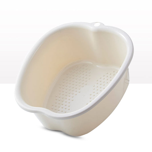AMOBON Foot Soaking Bath Basin, Large Foot Soaking Tub, Large Size for Soaking Feet, Sturdy Durable Plastic Water Spa and Foot Acupoint Massage, Getting The Dead/Old Skin Off Your Feet (White)