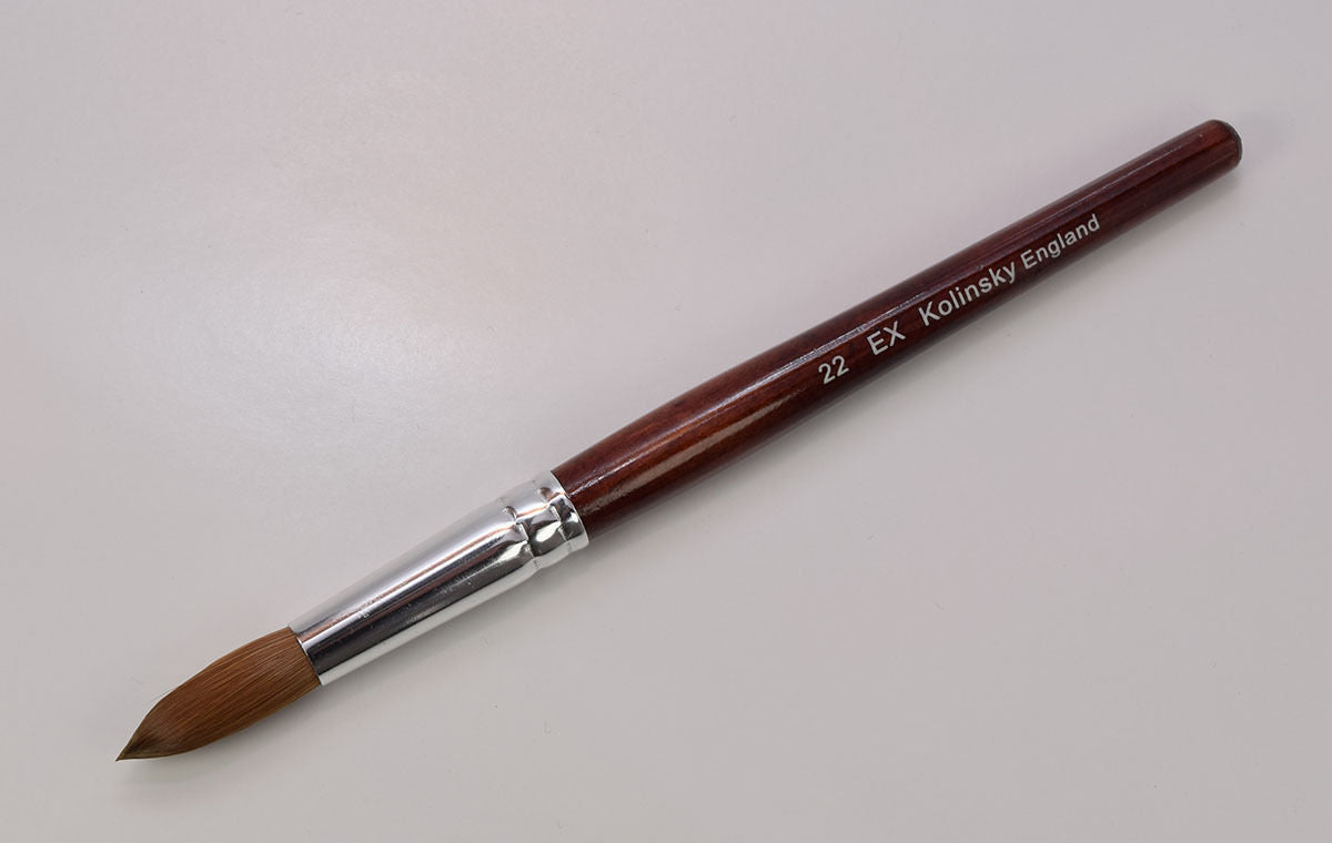 EX Kolinsky Acrylic Nail Brush for Acrylic Powder Manicure Pedicure (Round)