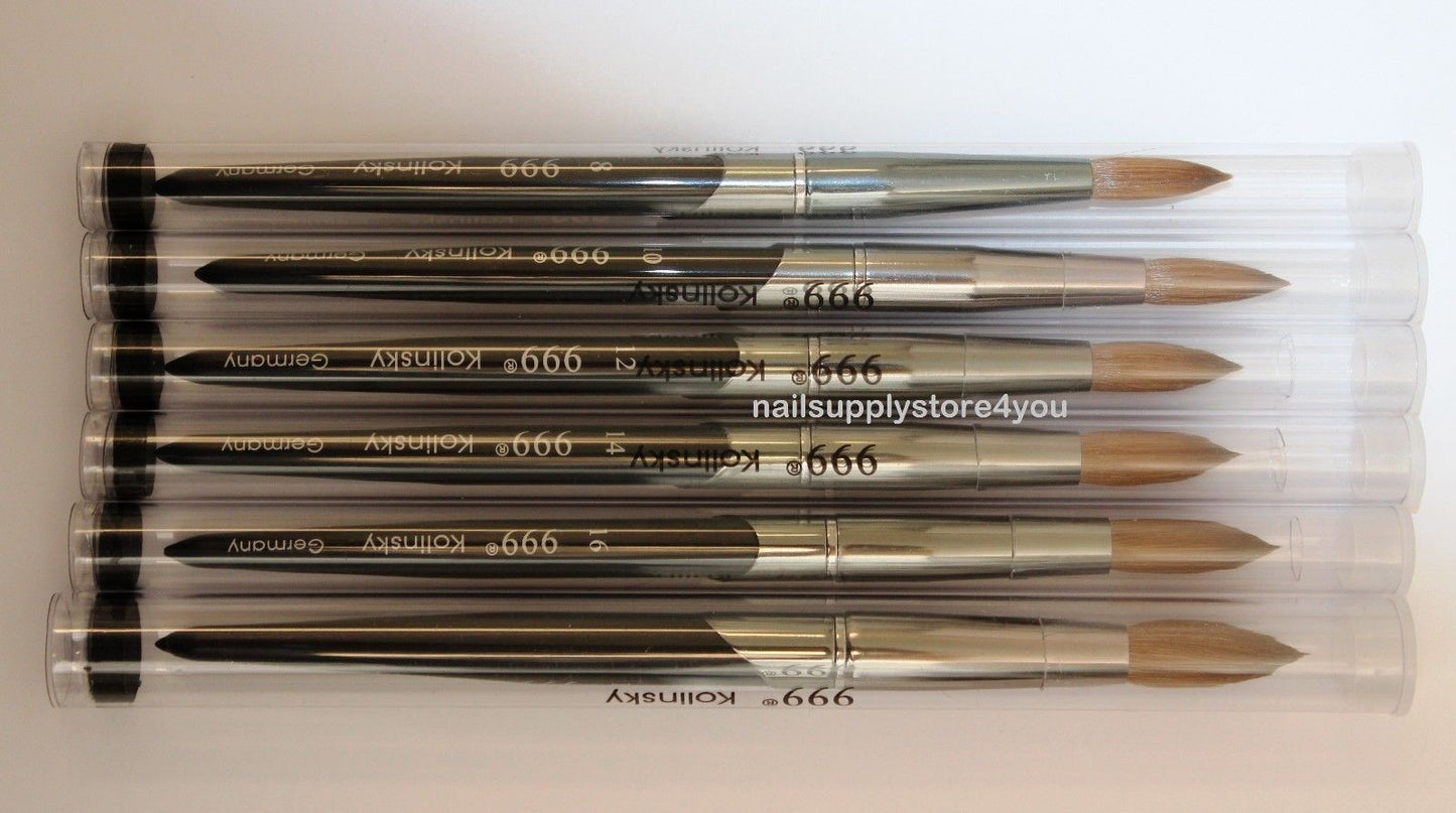 999 Titanium Handle Kolinsky Acrylic Nail Brush For Manicure powder - ROUND