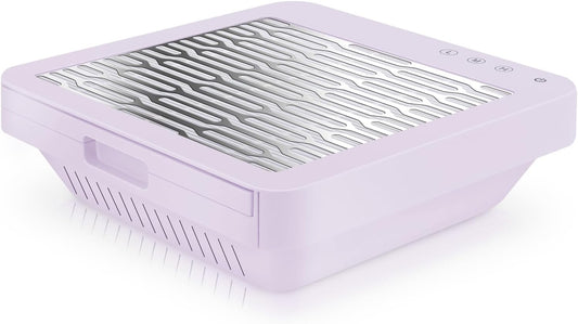 AONOLOVO Nail Dust Collector, Powerful Nail Vacuum Dust Collector Nail Dust Extractor Fan for Acrylic Nails Removal Nail Tech Salon Home Use, Purple NDC8