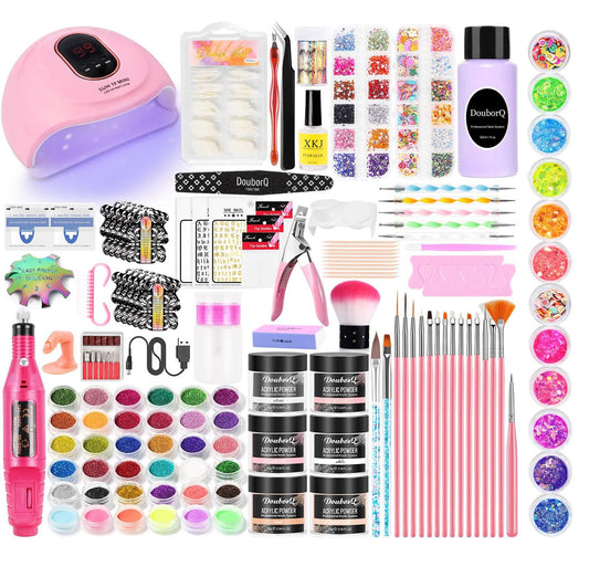 Acrylic Nail Kit With Drill Nail Set Professional Nail Starter Kit For Beginners Acrylic With Everything