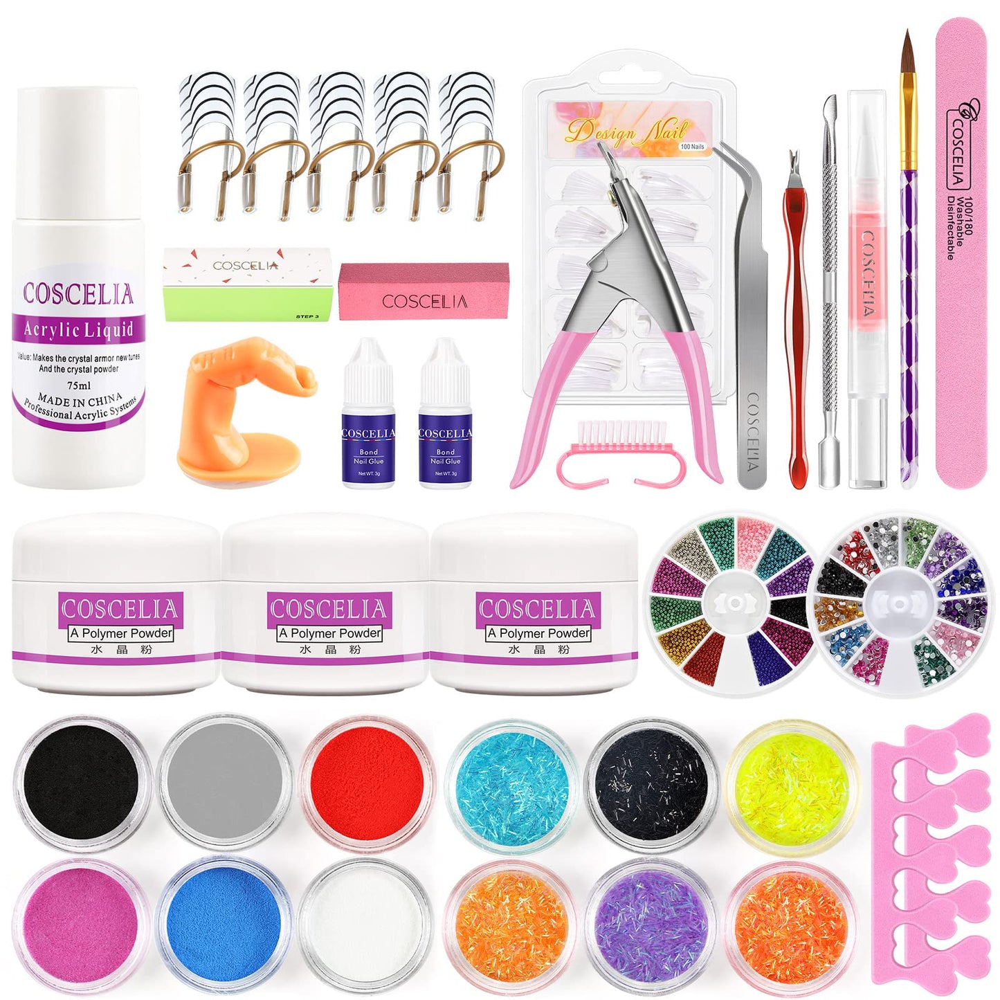 Acrylic powder Shiny Glitter Nail Art Decoration Acrylic Nail Kit