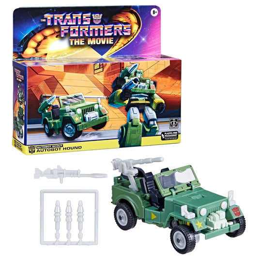 Transformers Retro: The Transformers: The Movie Autobot Hound Exclusive Action Figure (F6944) LOW STOCK