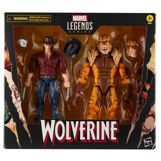 [PRE-ORDER] Marvel Legends - Wolverine 50th Anniversary - Marvel's Logan vs Sabretooth Action Figures (F9021)