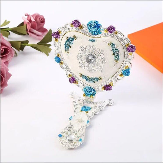 Vintage Heart Shape Hand Mirror