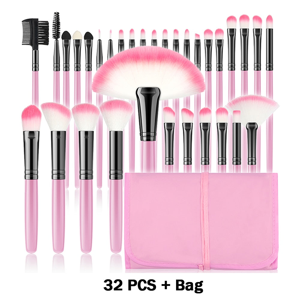 13/32PCS Soft Fluffy Makeup Brushes Set