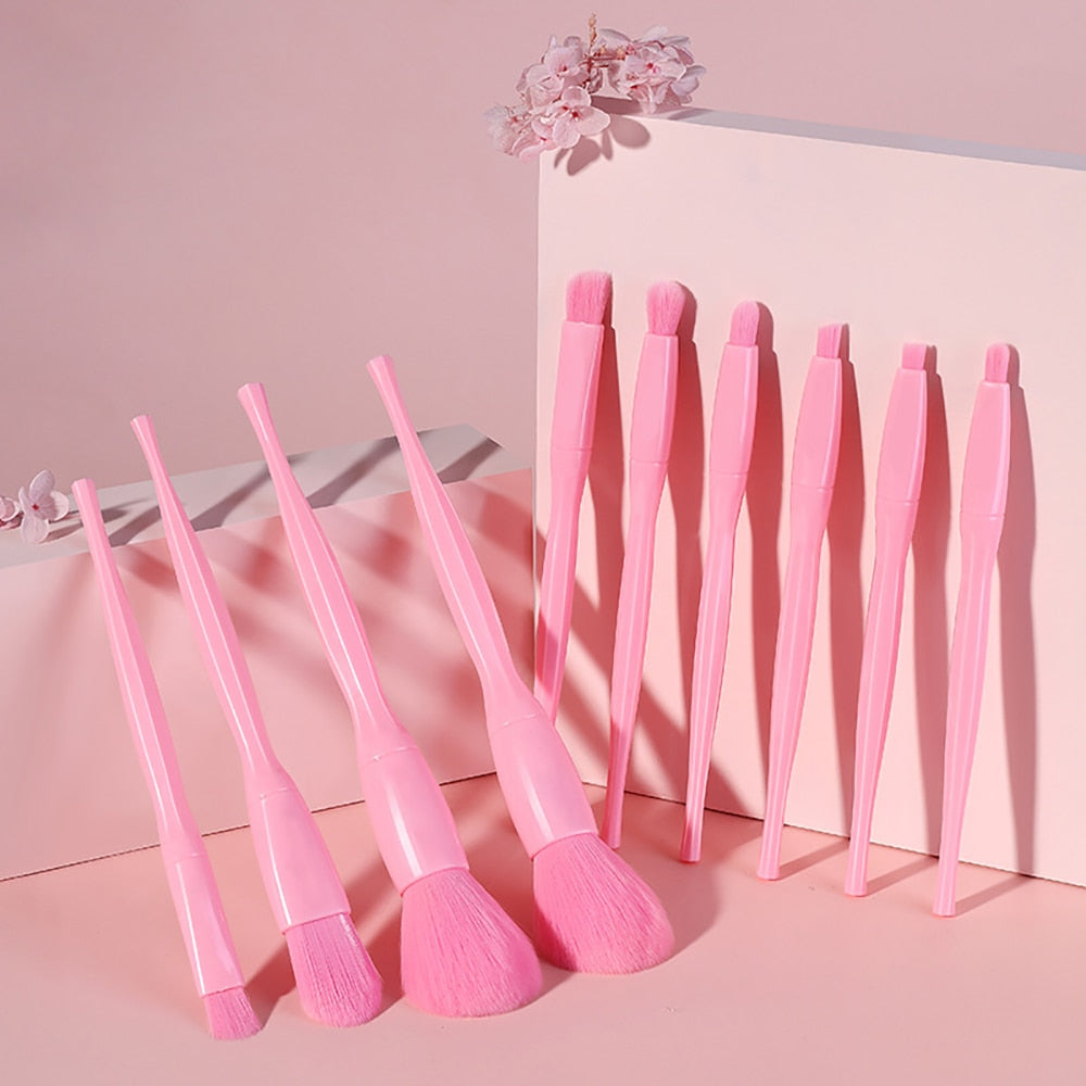 10 PCS Candy Color Makeup Brushes Set