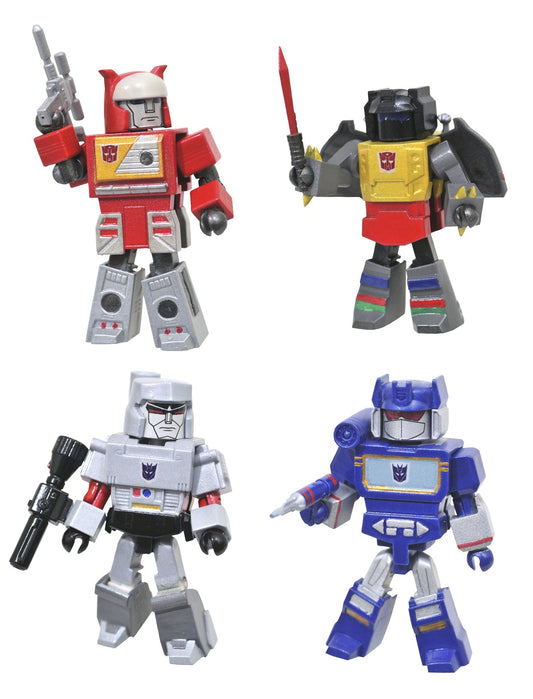 Transformers Minimates -  Grimlock, Blaster, Megatron & Soundwave Action Figures (84560) LOW STOCK