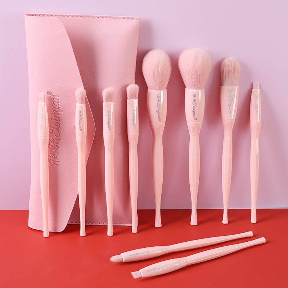 10 PCS Candy Color Makeup Brushes Set