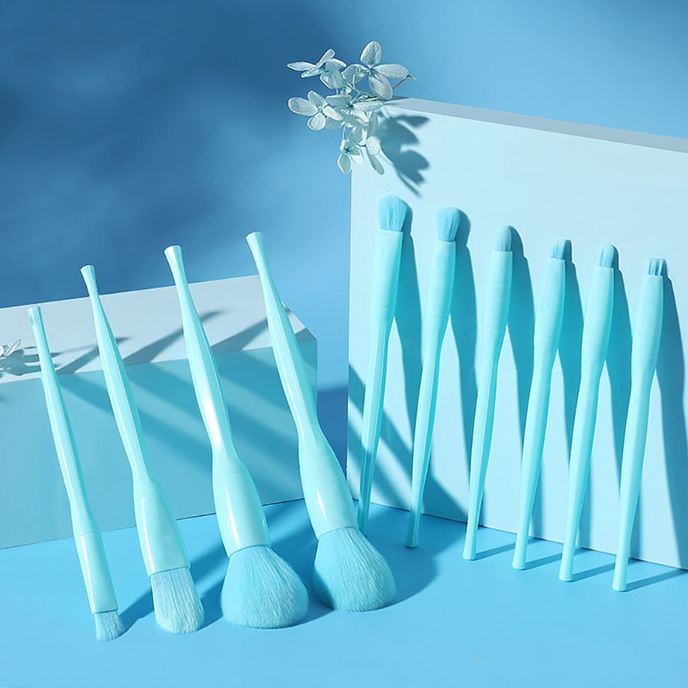 10 PCS Candy Color Makeup Brushes Set